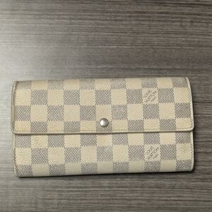 Louis Vuitton Damier Azur Long Wallet With Certificate Of Authenticity
